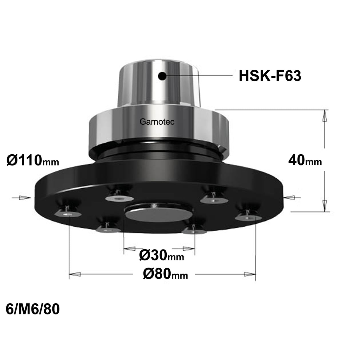 Precisie-zaaghouder met HSK-F63 kolf