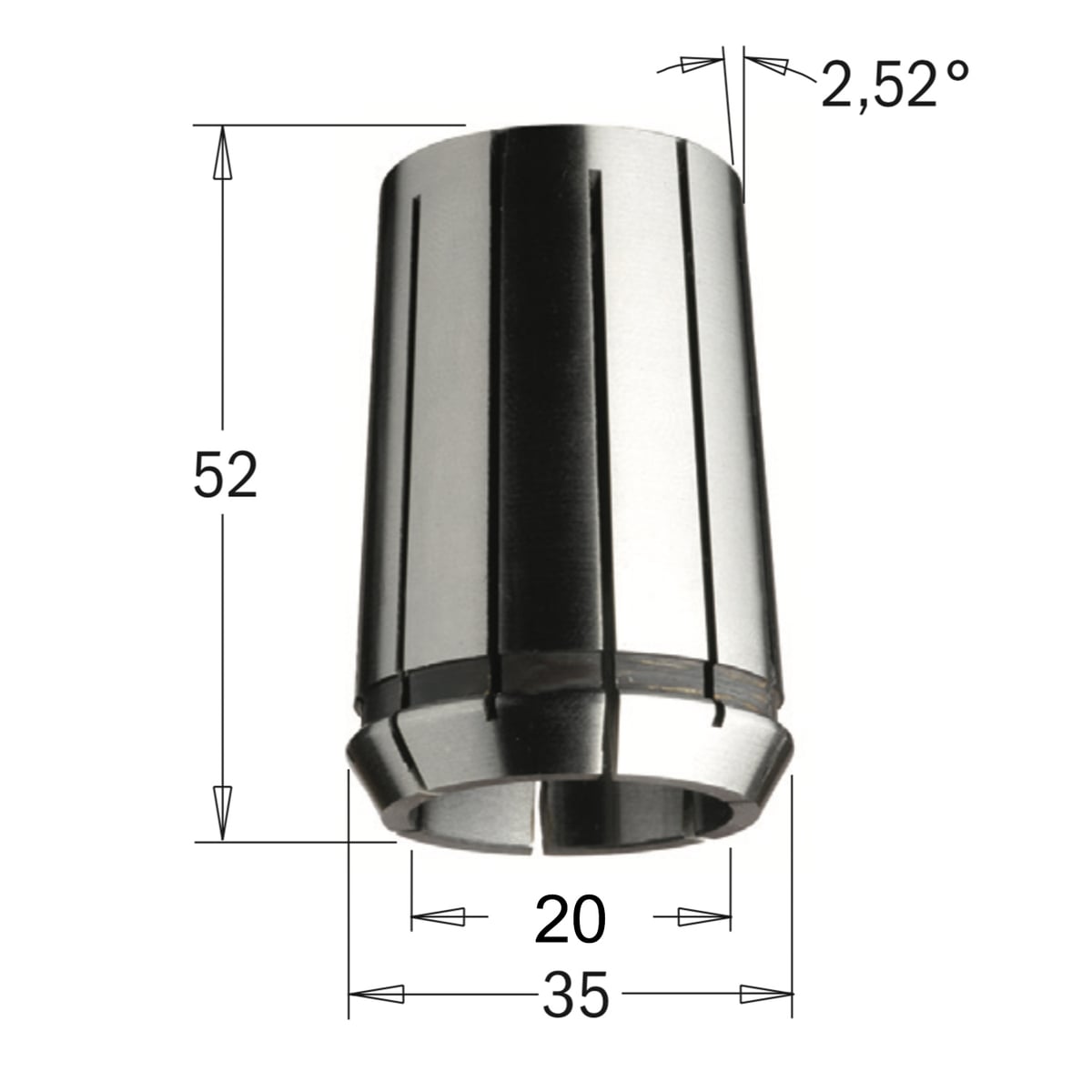 Precisie spantang ( Din 6388 EOC-25 )