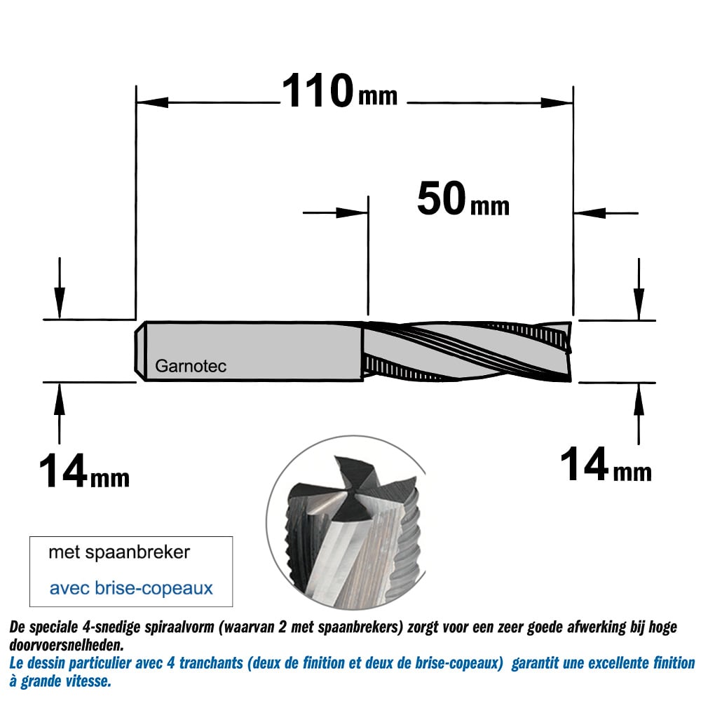 Gecombineerde positieve spiraal - en schrobfrees, HWM