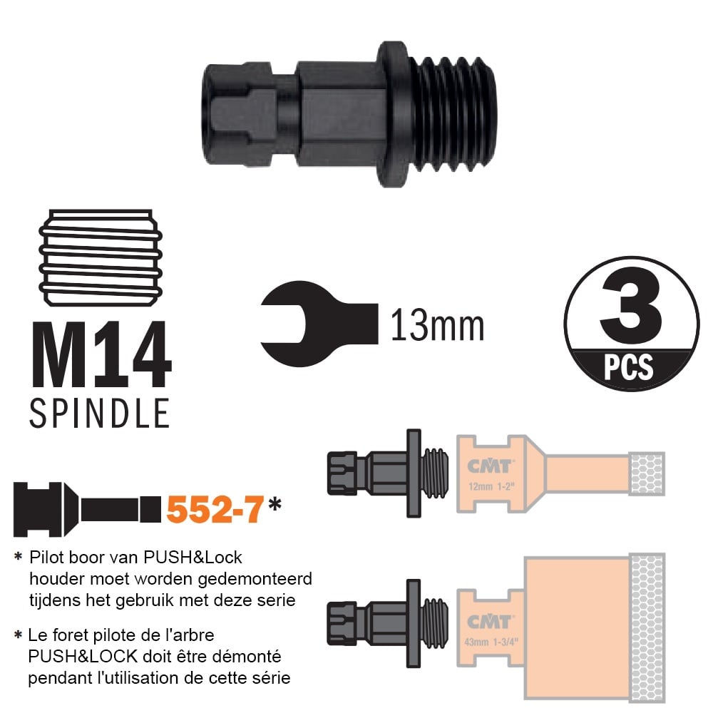 Adapter voor gatzagenserie 552-5
