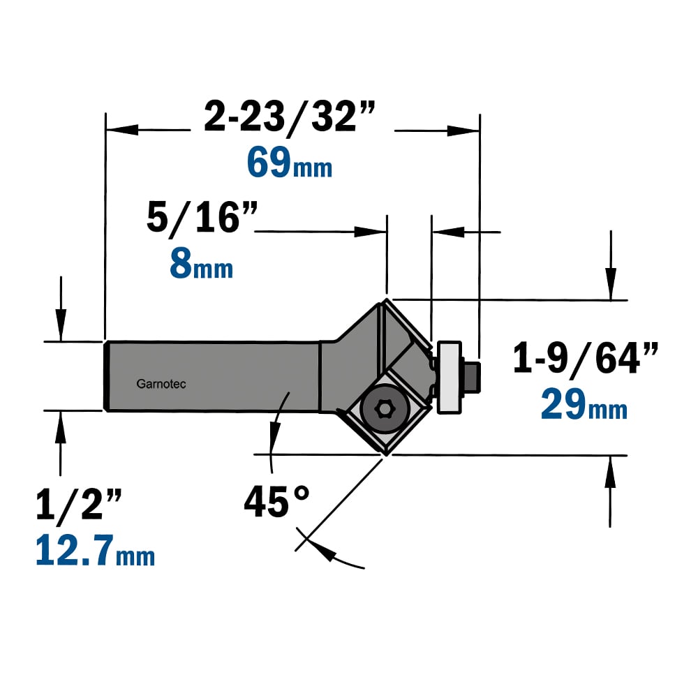 Schuine kantenfrees, HWM