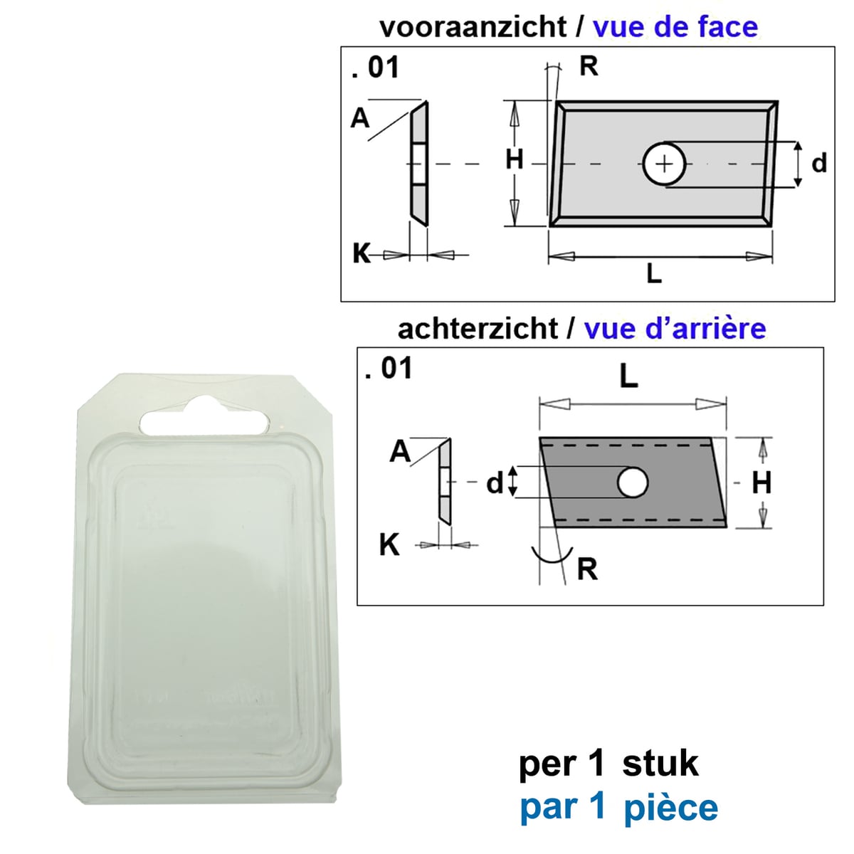 Schuin HWM mes (per 1 st.)