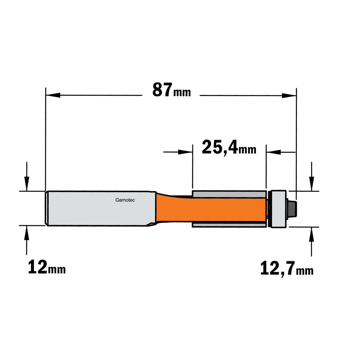 Uitloopfrees met kogellager, HW