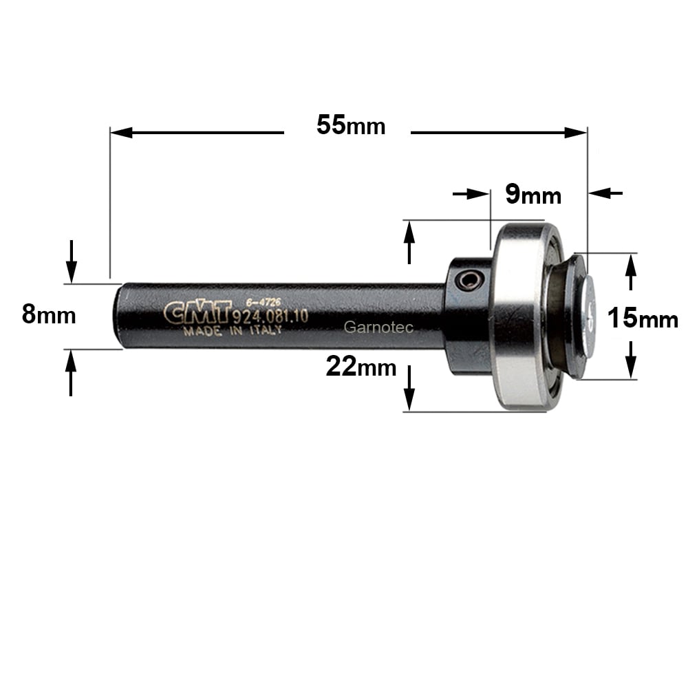 Spindel met kogellager (met blokkeringsring)