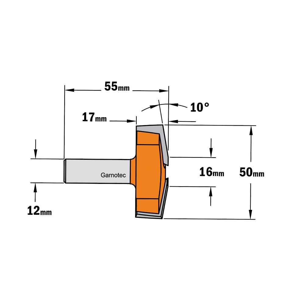 Horizontale bossingfrees zonder kopse lager, HW