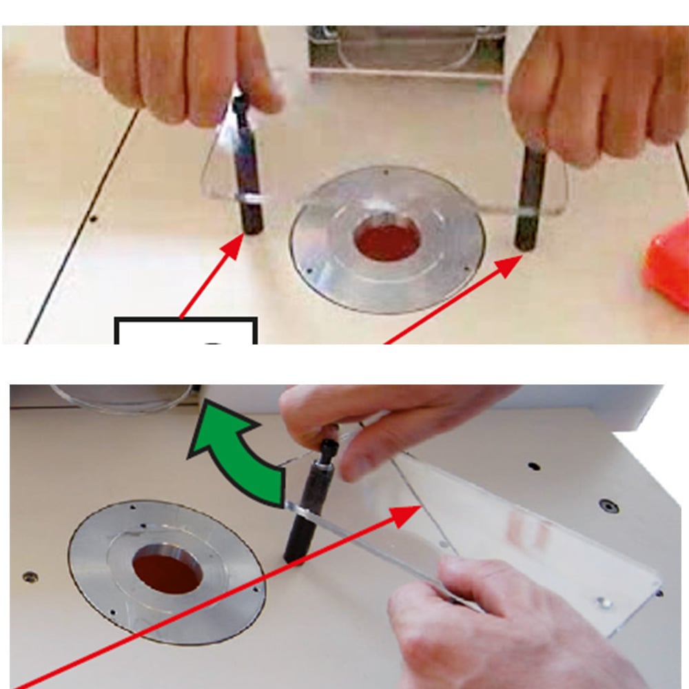 Regelbare beschermplaat in staal / Lexan