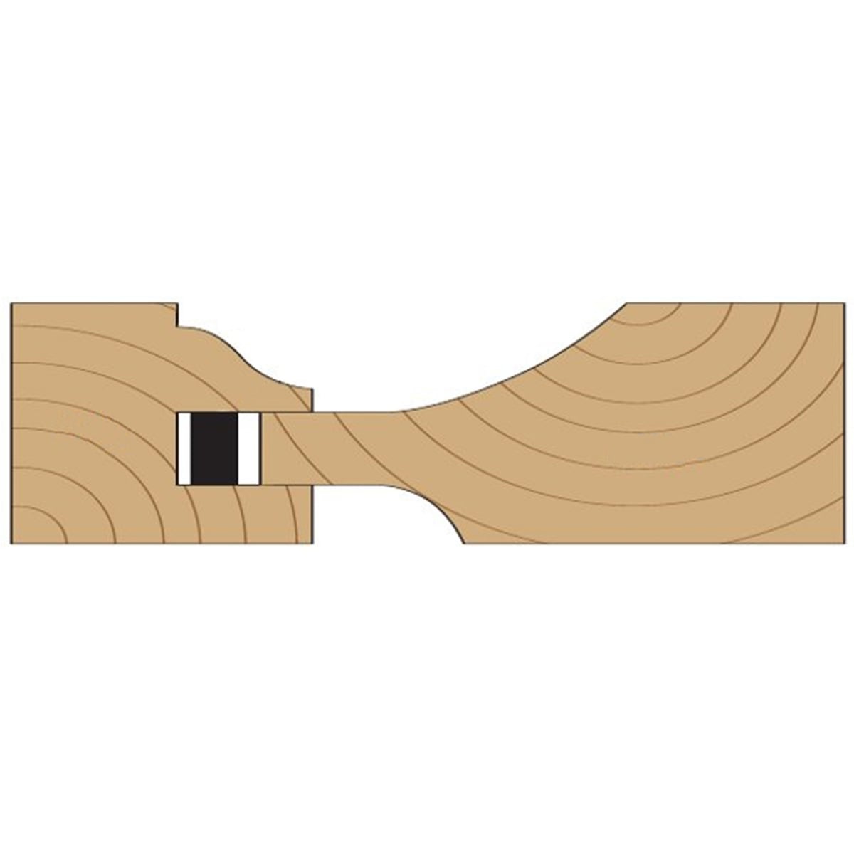 Rubber strip voor glaspaneel 8 meter lengte