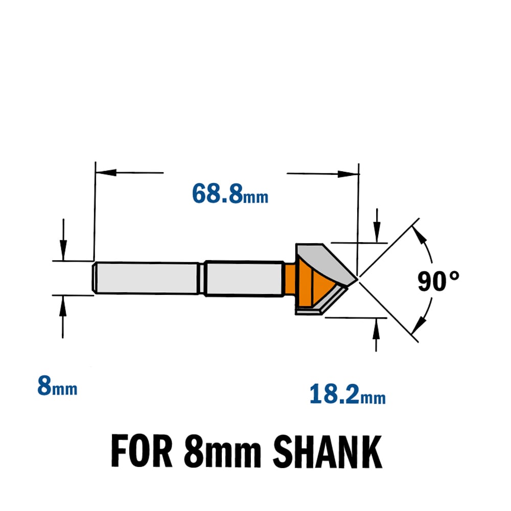 3-D graveerfrees 90° HW , HW