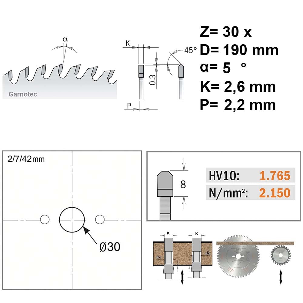 Cirkelzaagblad voor non-ferro metalen (aluminium)