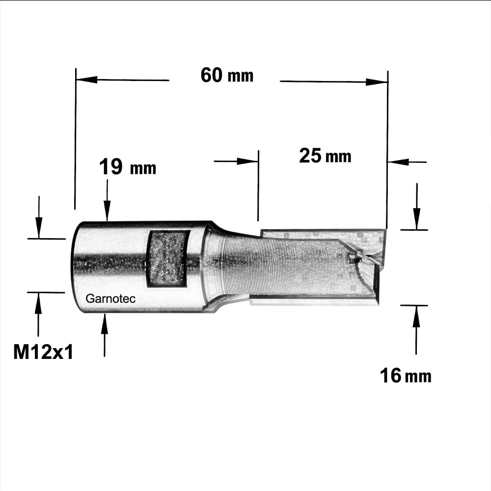 Groeffrees met binnendraad aansluiting, HW