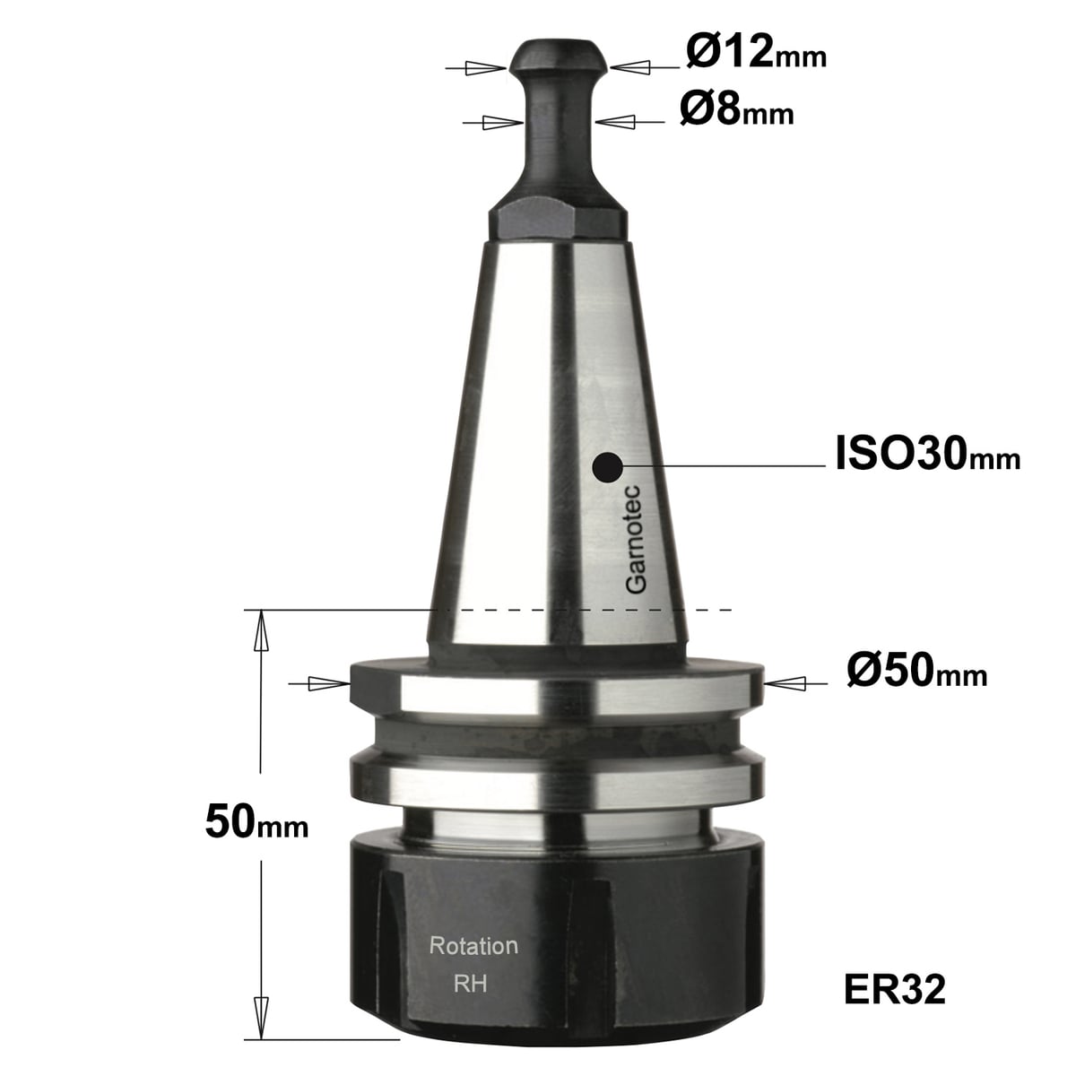 Precisie-spantanghouder ISO30 ER32