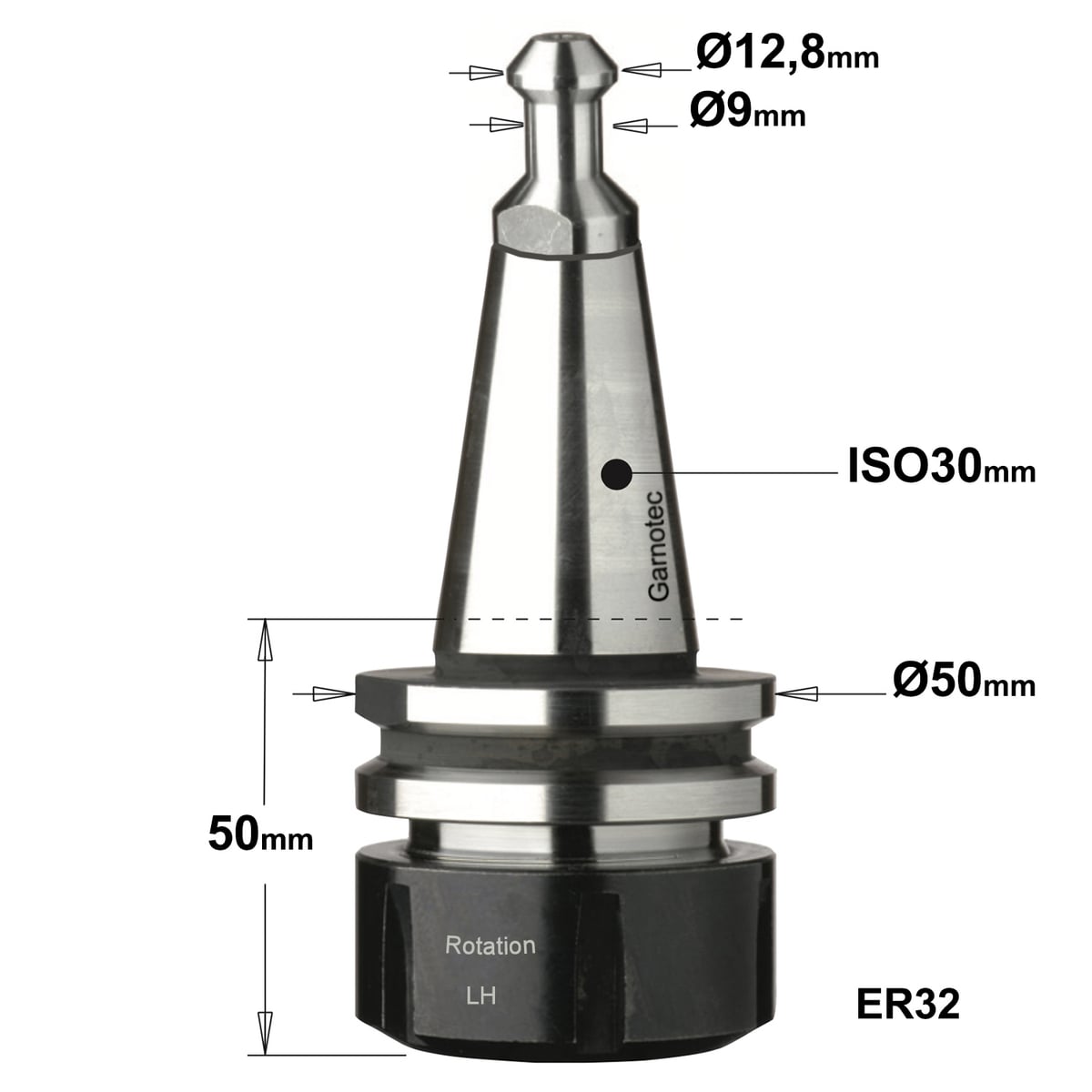 Precisie-spantanghouder ISO30 ER32