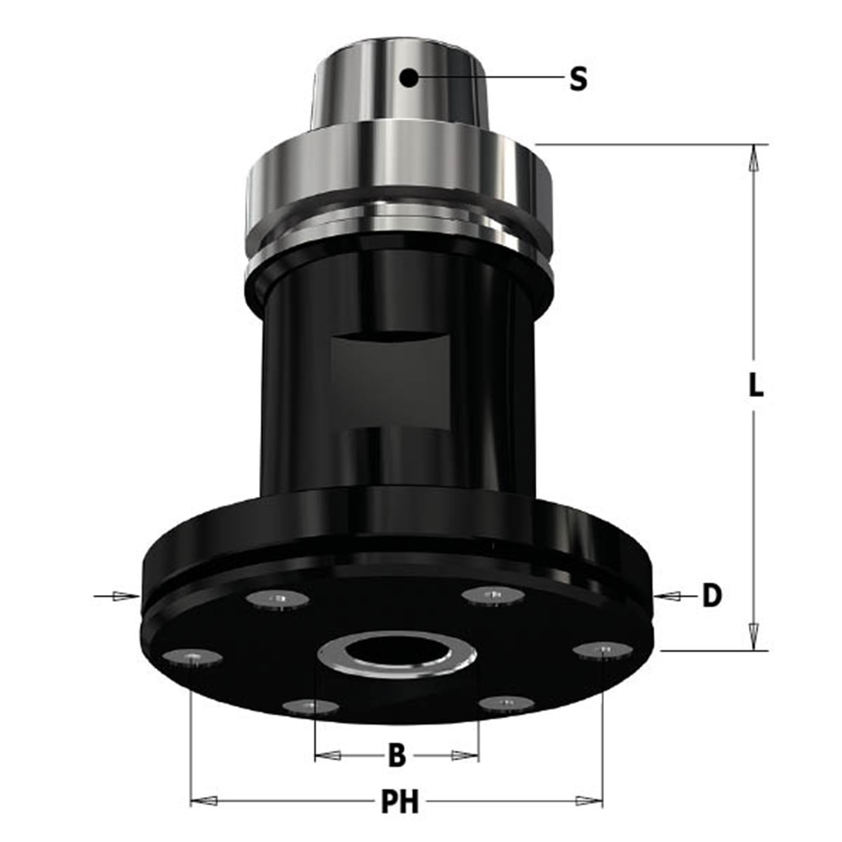 Precisie-zaaghouder met HSK-F63 kolf