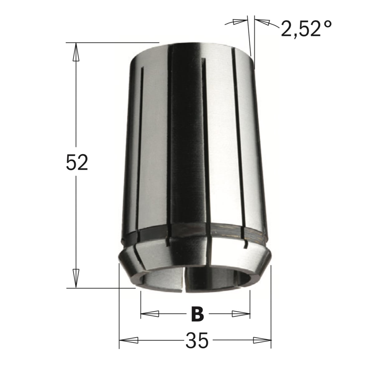 Precisie spantang ( Din 6388 EOC-25 )