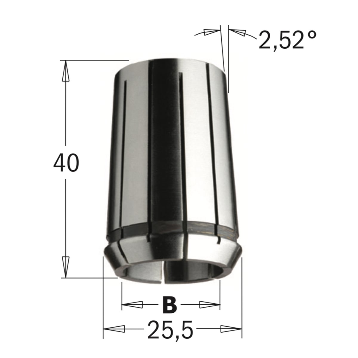 Precisie spantang ( Din 6388 EOC-16 )