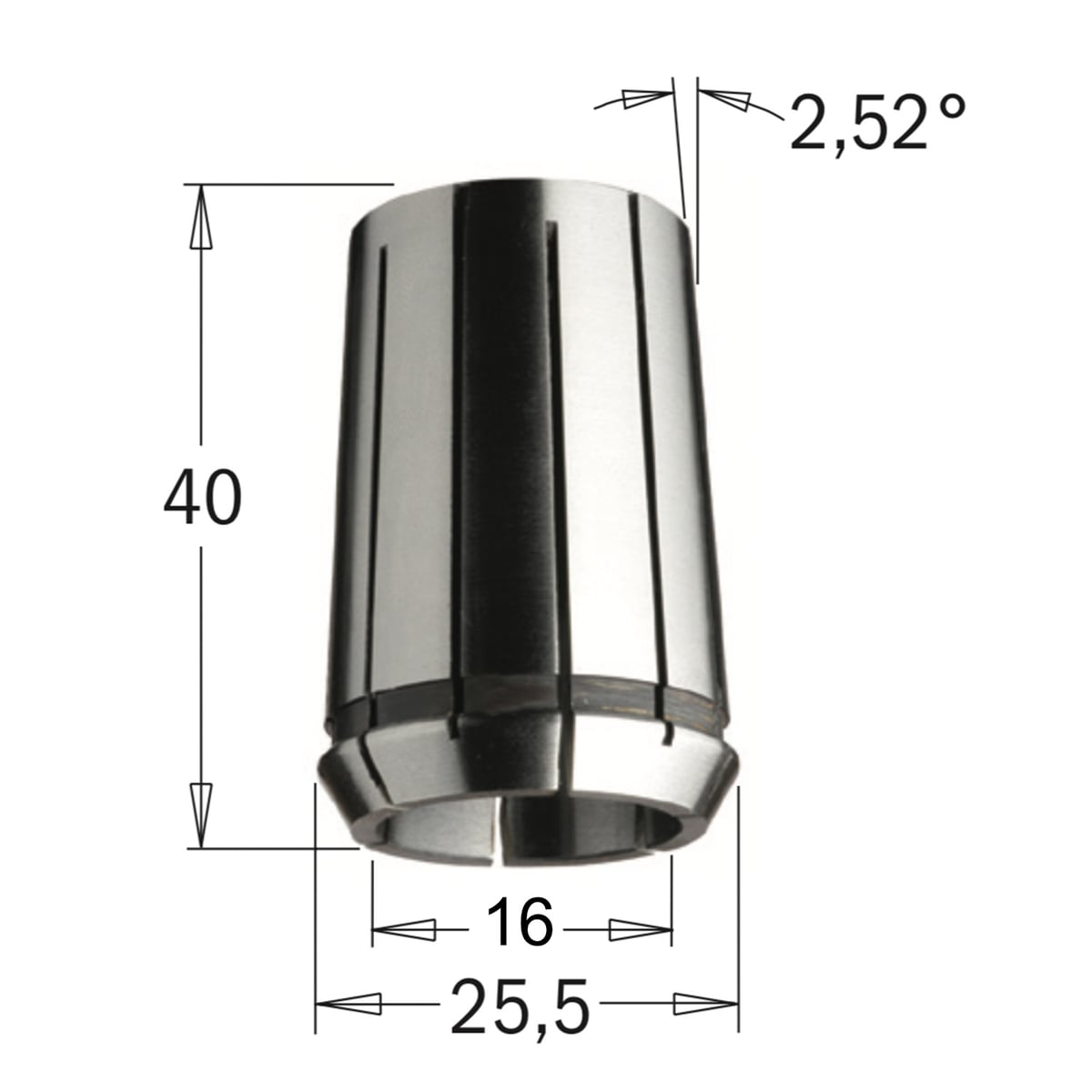 Precisie spantang ( Din 6388 EOC-16 )