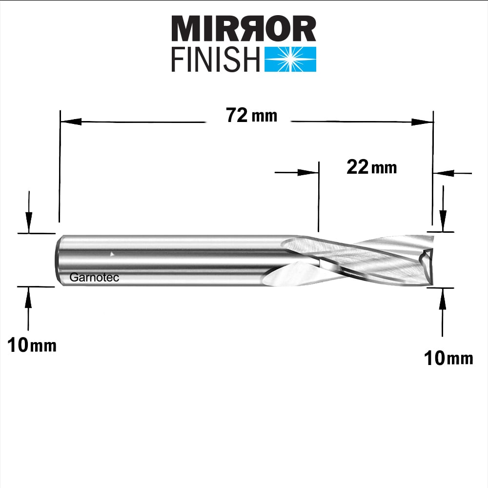 Spiraalfrees voor aluminium & PVC, HWM positive snijhoek
