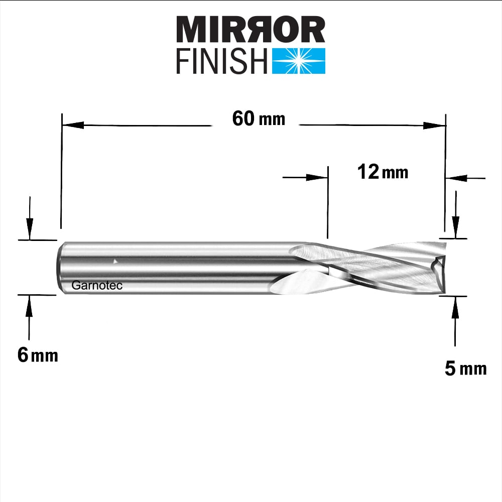 Spiraalfrees voor aluminium & PVC, HWM positive snijhoek