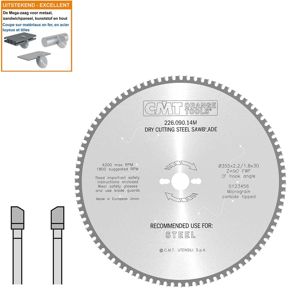 Multi-cirkelzaagblad met hardmetalen tanden