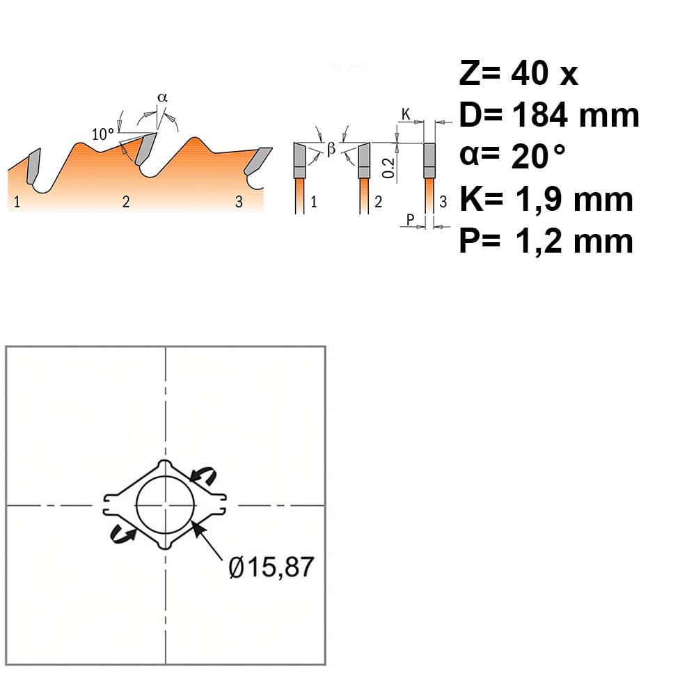 Ultra dun zaagblad voor afkortzaagmachine
