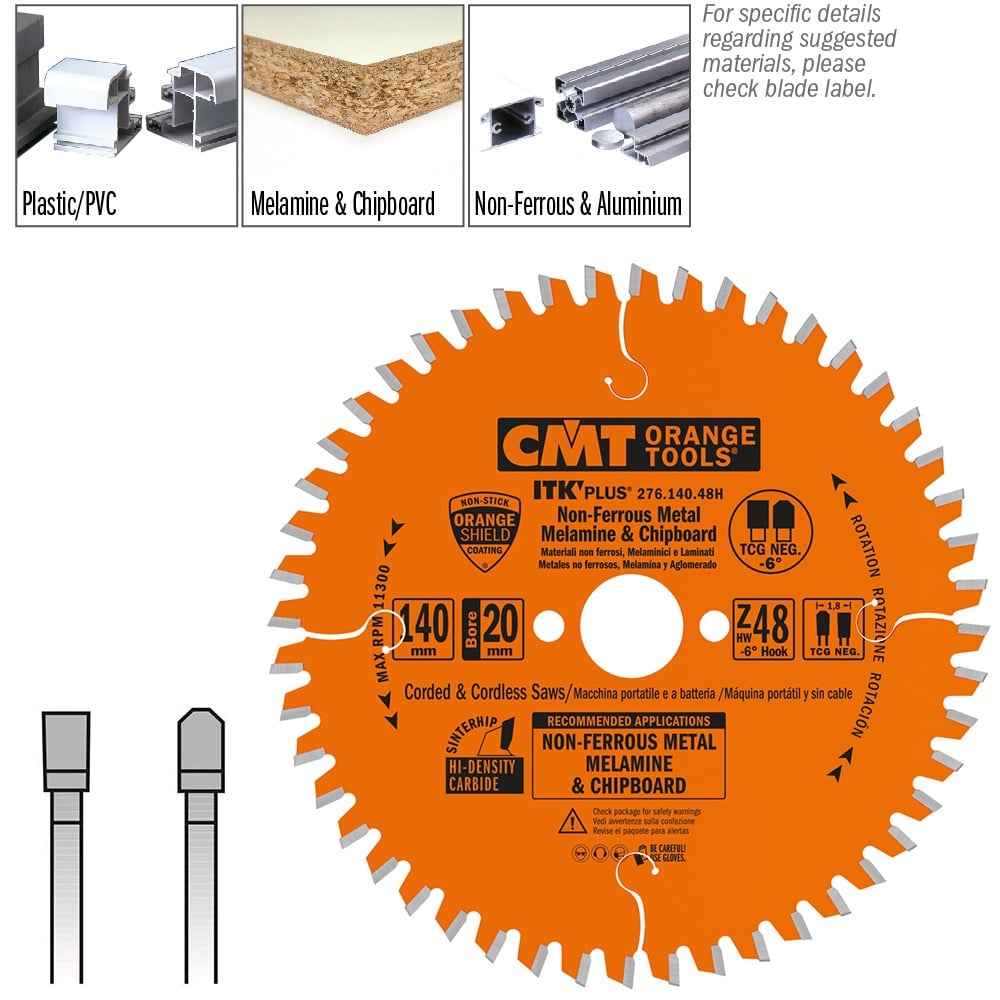 Afkortzaagblad voor non-ferro & composite materiaal