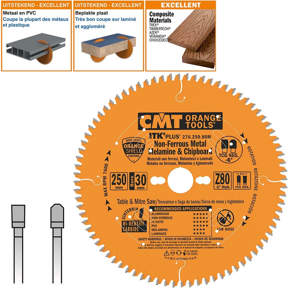 Dun zaagblad voor non-ferro metalen en hard materiaal