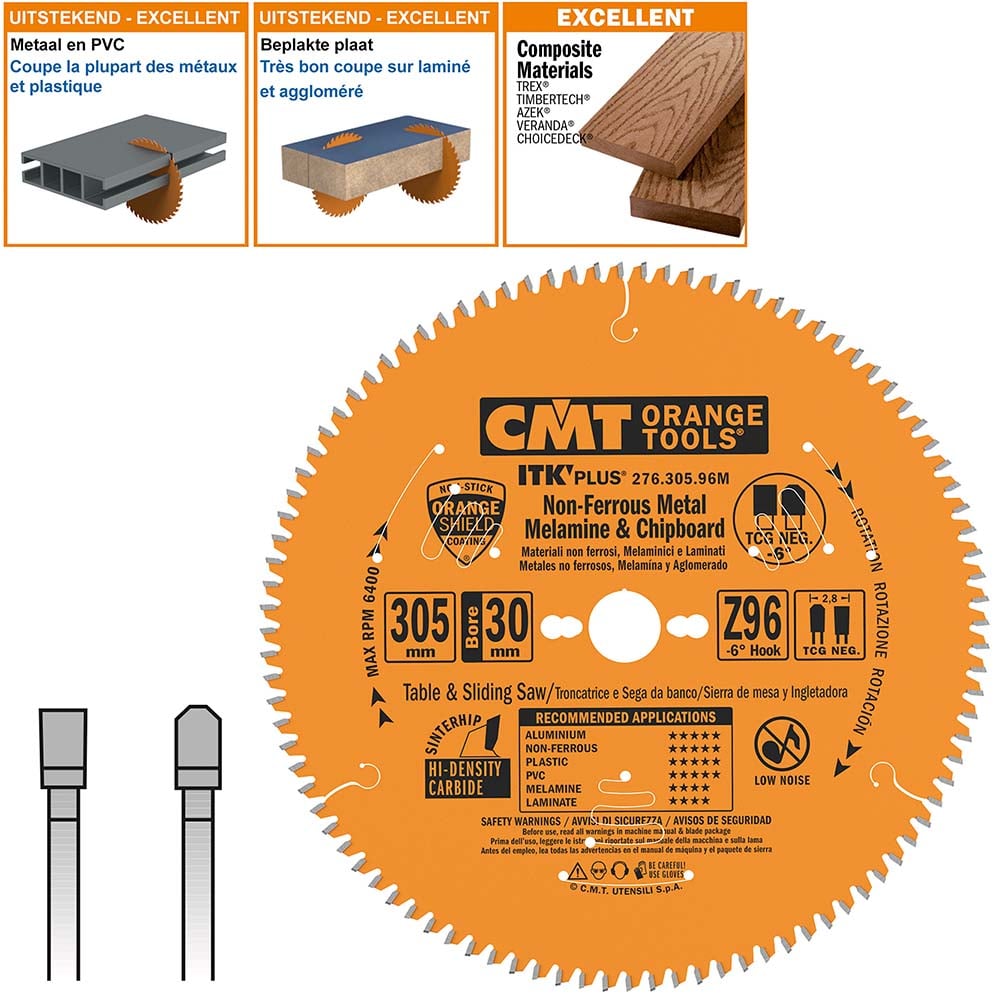 Dun zaagblad voor non-ferro metalen en hard materiaal