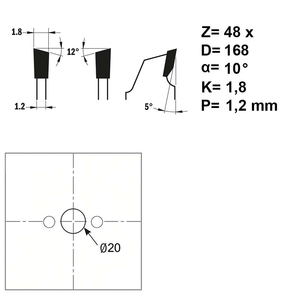 HW afkortcirkelzaag voor draagbare machines, CMT