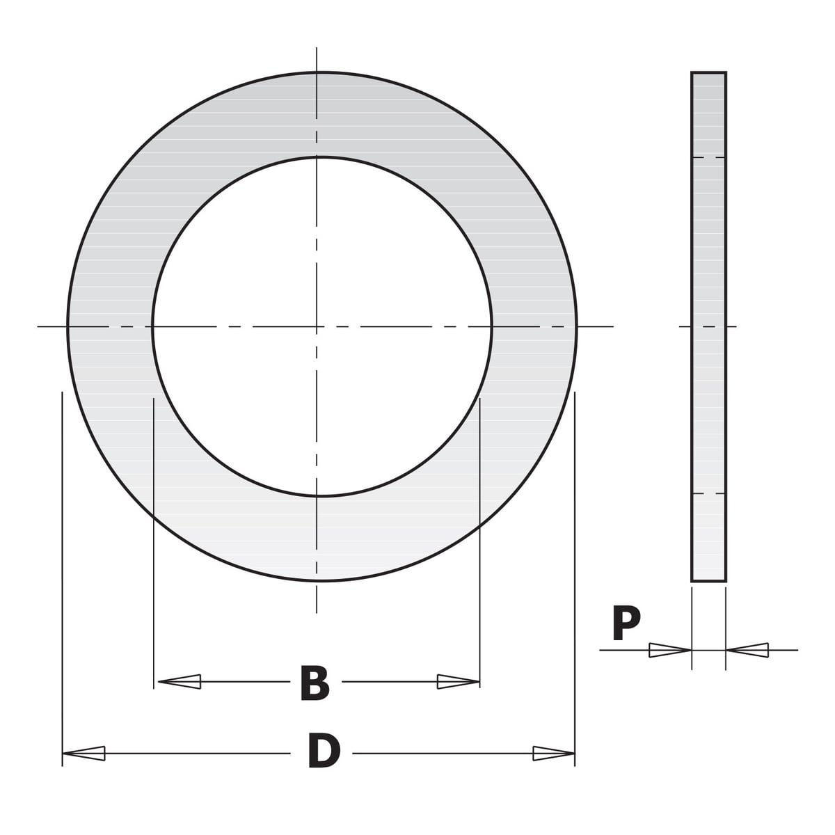 Reductiering voor zaagblad van asgat 30 naar 22mm