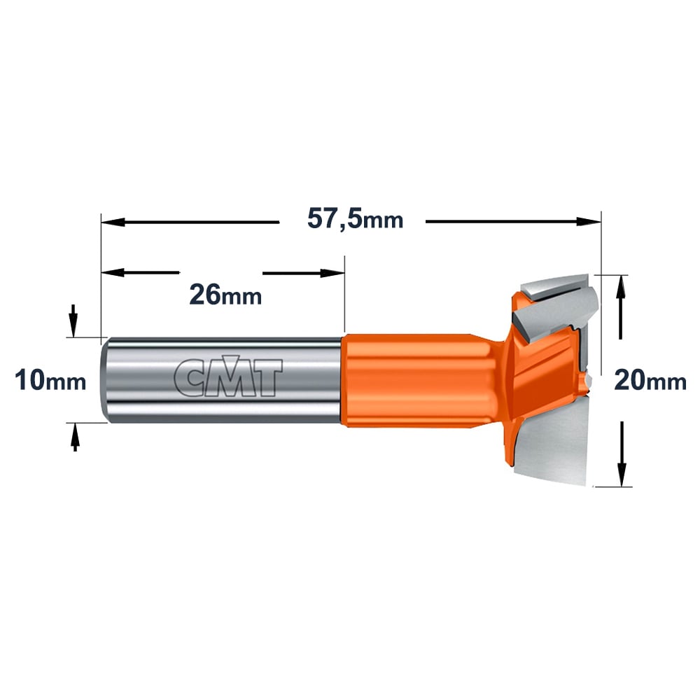 Cilinderkopboor D=20, links