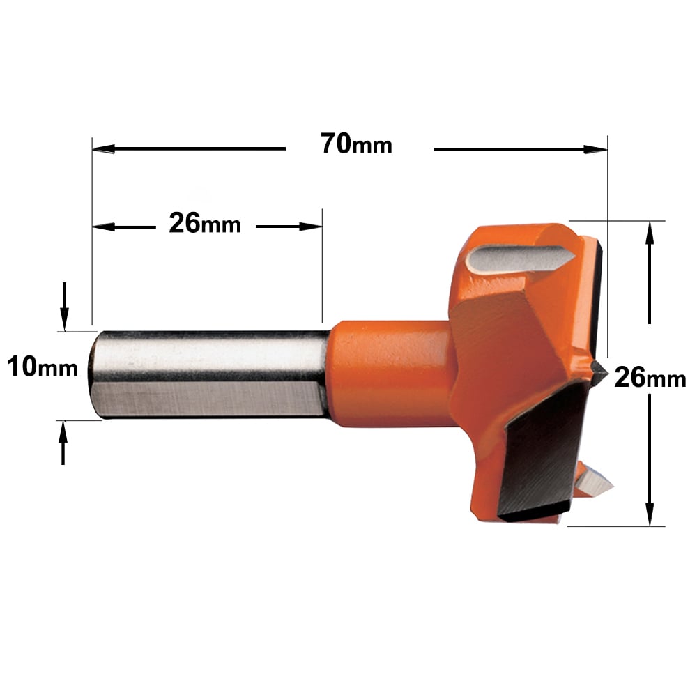 Cilinderkopboor D=26, links