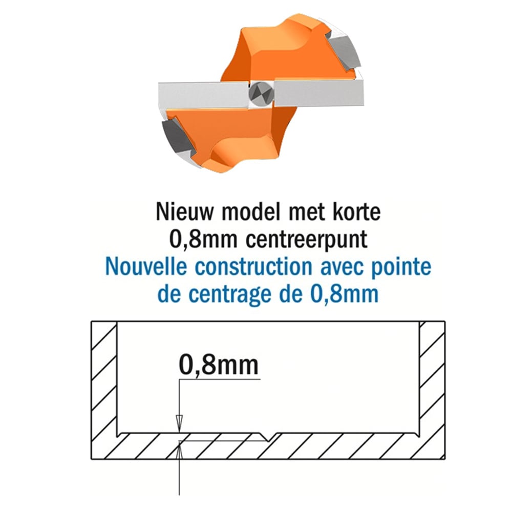 Cilinderkopboor D=26, links