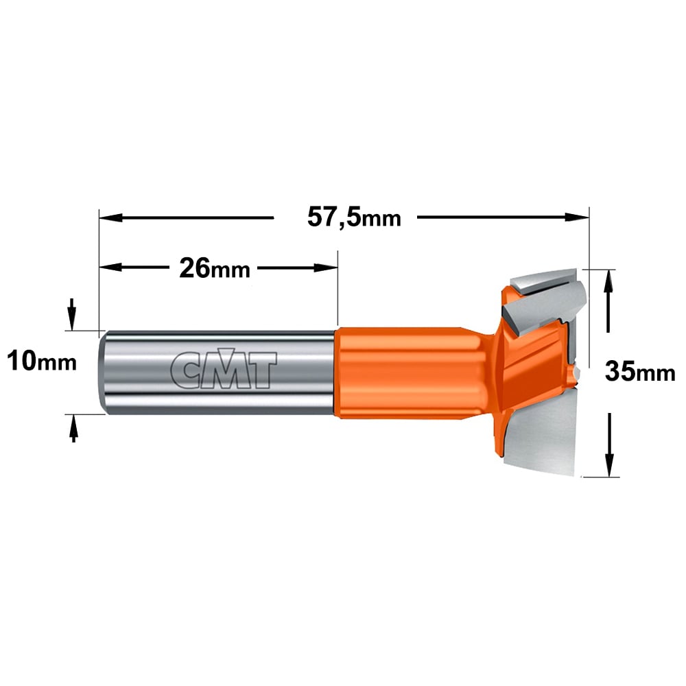 Cilinderkopboor D=35, links