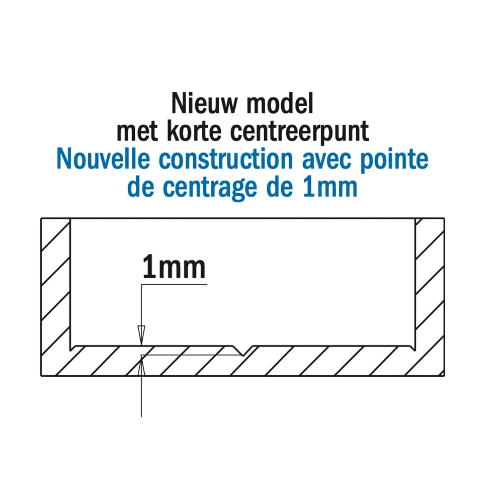 Cilinderkopboor D=40, rechts