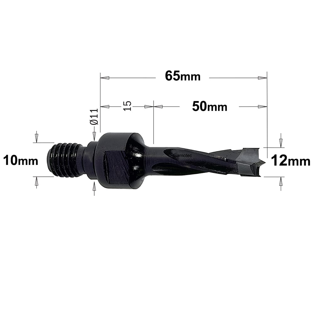 Drevelboor met draadaansluiting 11×4 mm, rechts