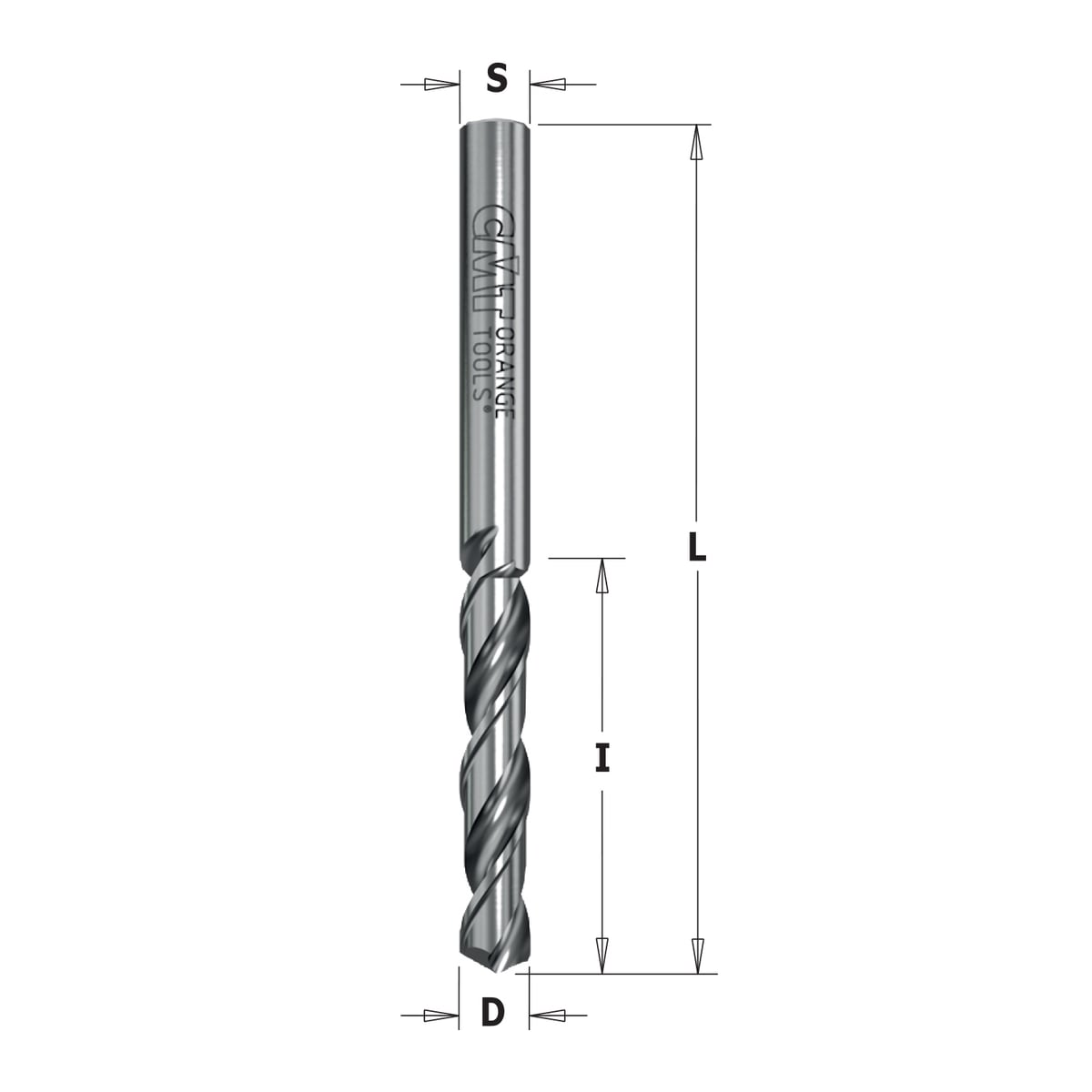 Spiraalboor, V-punt 120° geslepen, links