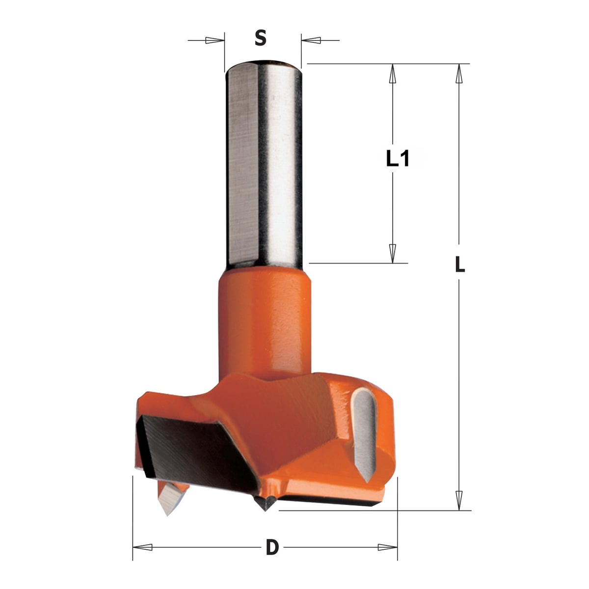 Cilinderkopboor D=14, links