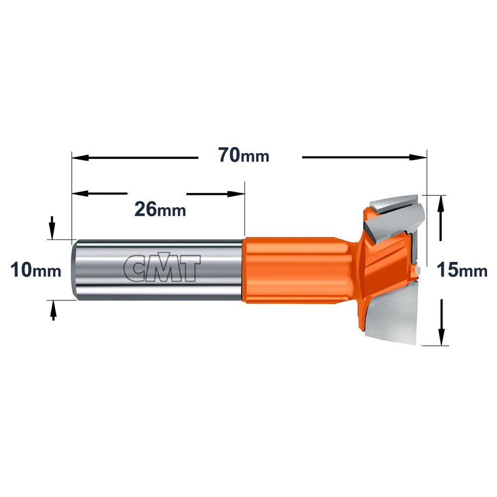 Cilinderkopboor D=15, links