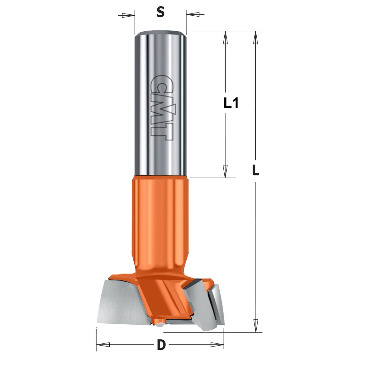 Cilinderkopboor D=20, links