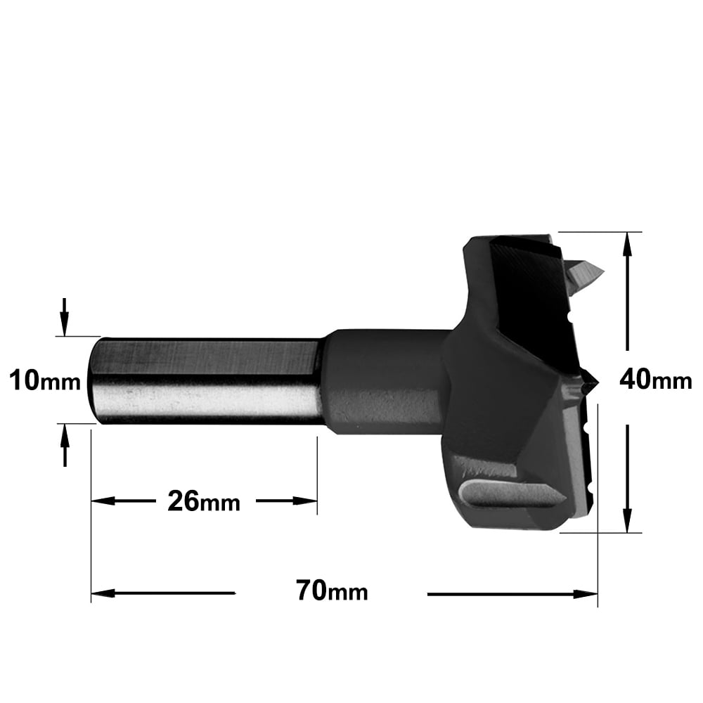 Cilinderkopboor D=40, rechts