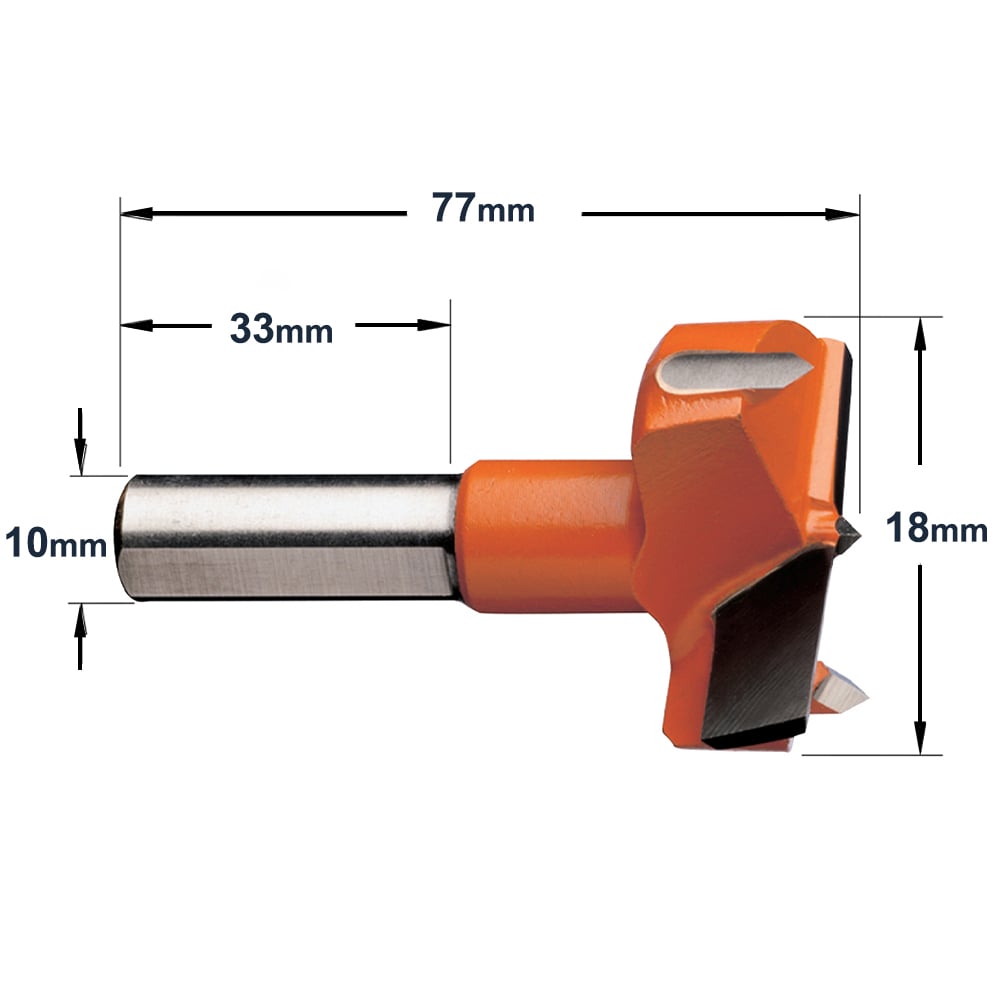 Cilinderkopboor D=18, links