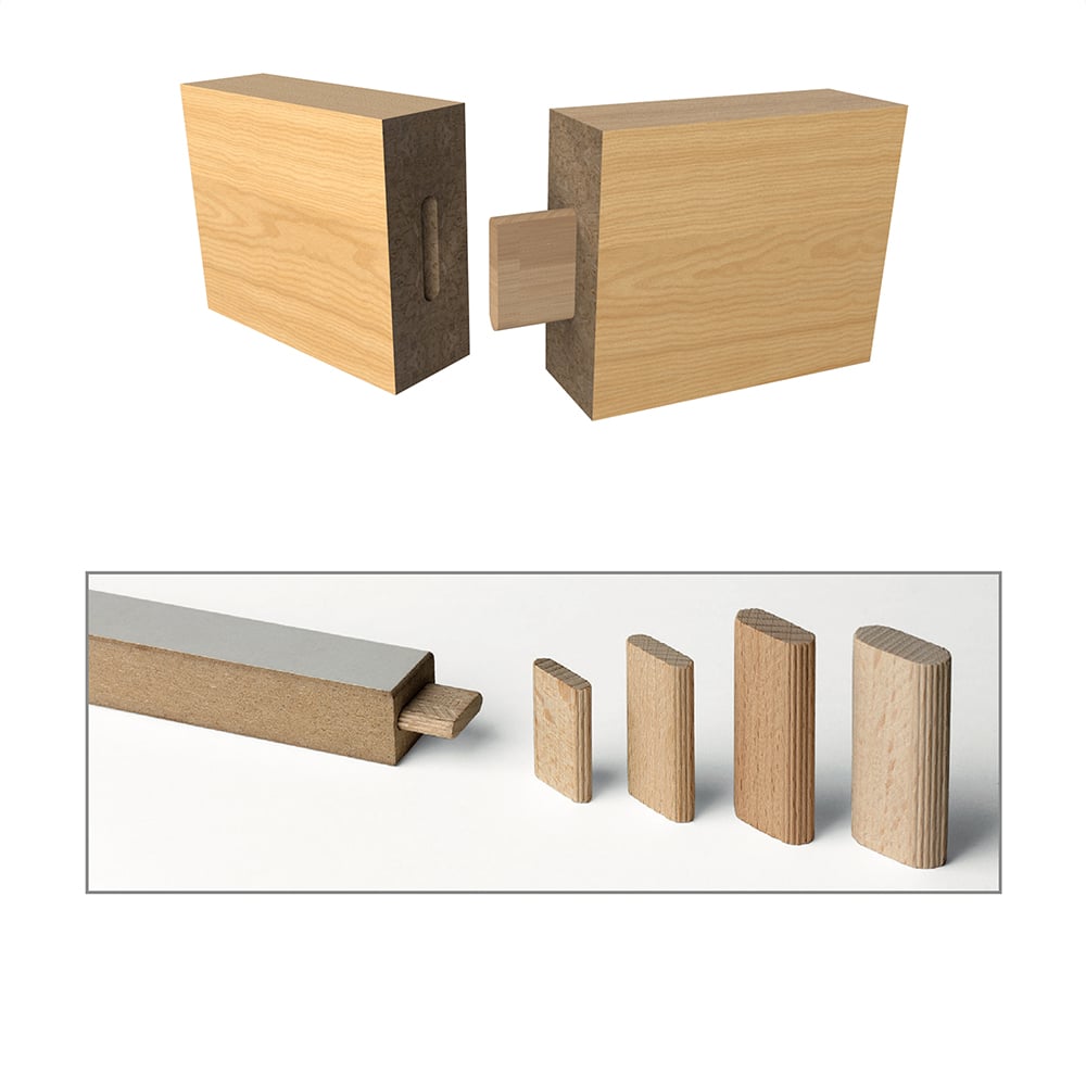 Speciale drevelboor voor Festool - Domino, rechts