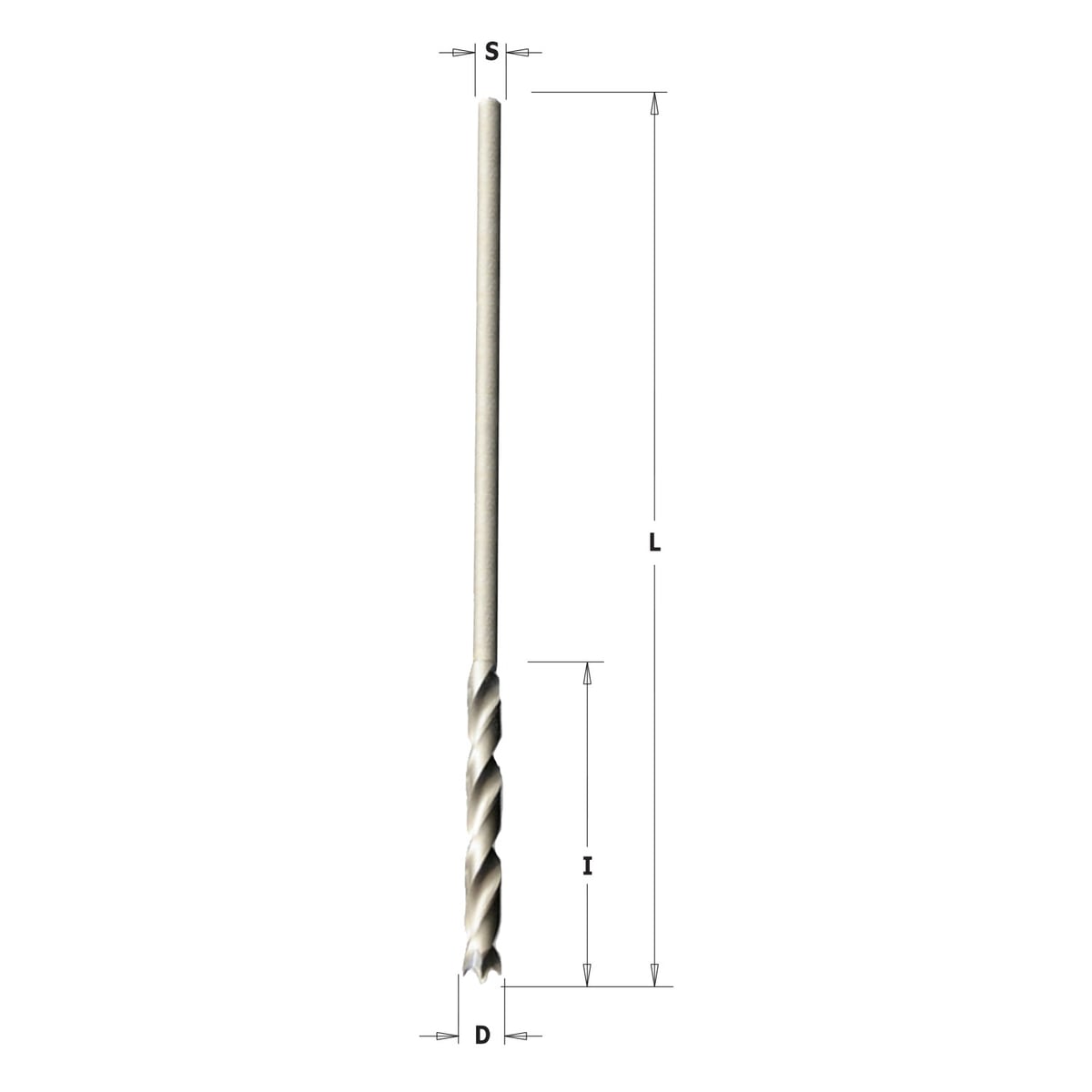 Lange houtboor 10mm x 1.250 mm lengte