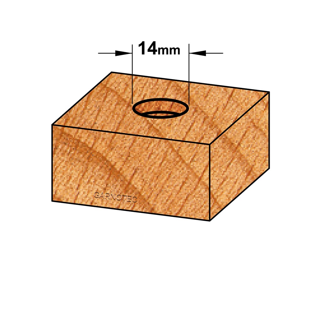Cilinderkopboor D=14, rechts