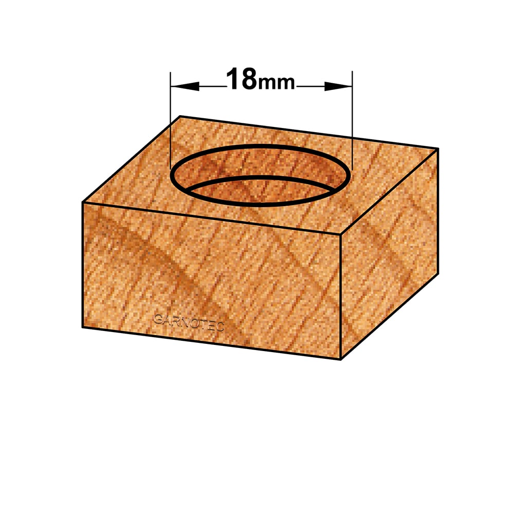 Cilinderkopboor D=18, rechts