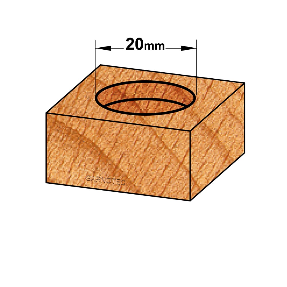Cilinderkopboor D=20, rechts