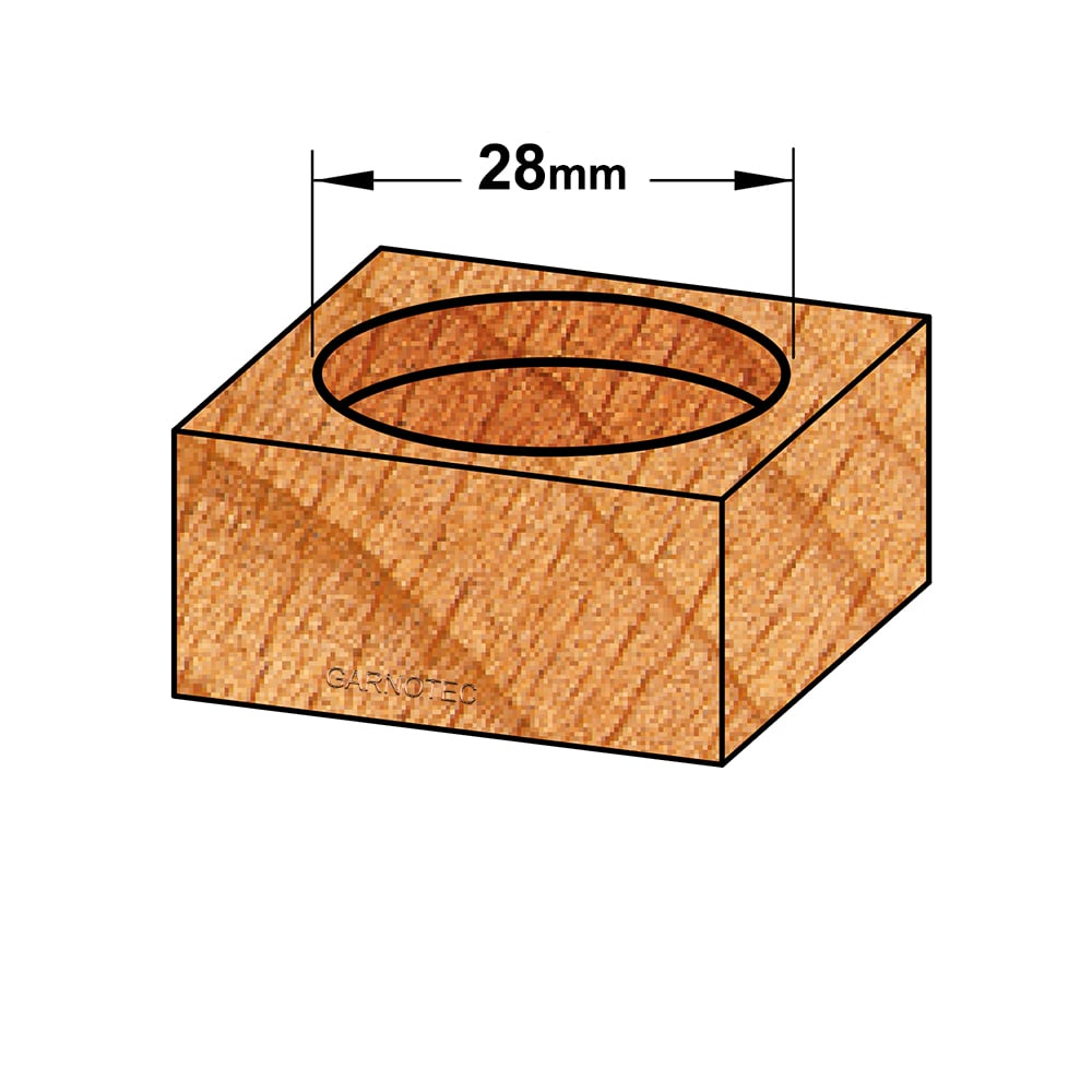Cilinderkopboor D=28, rechts