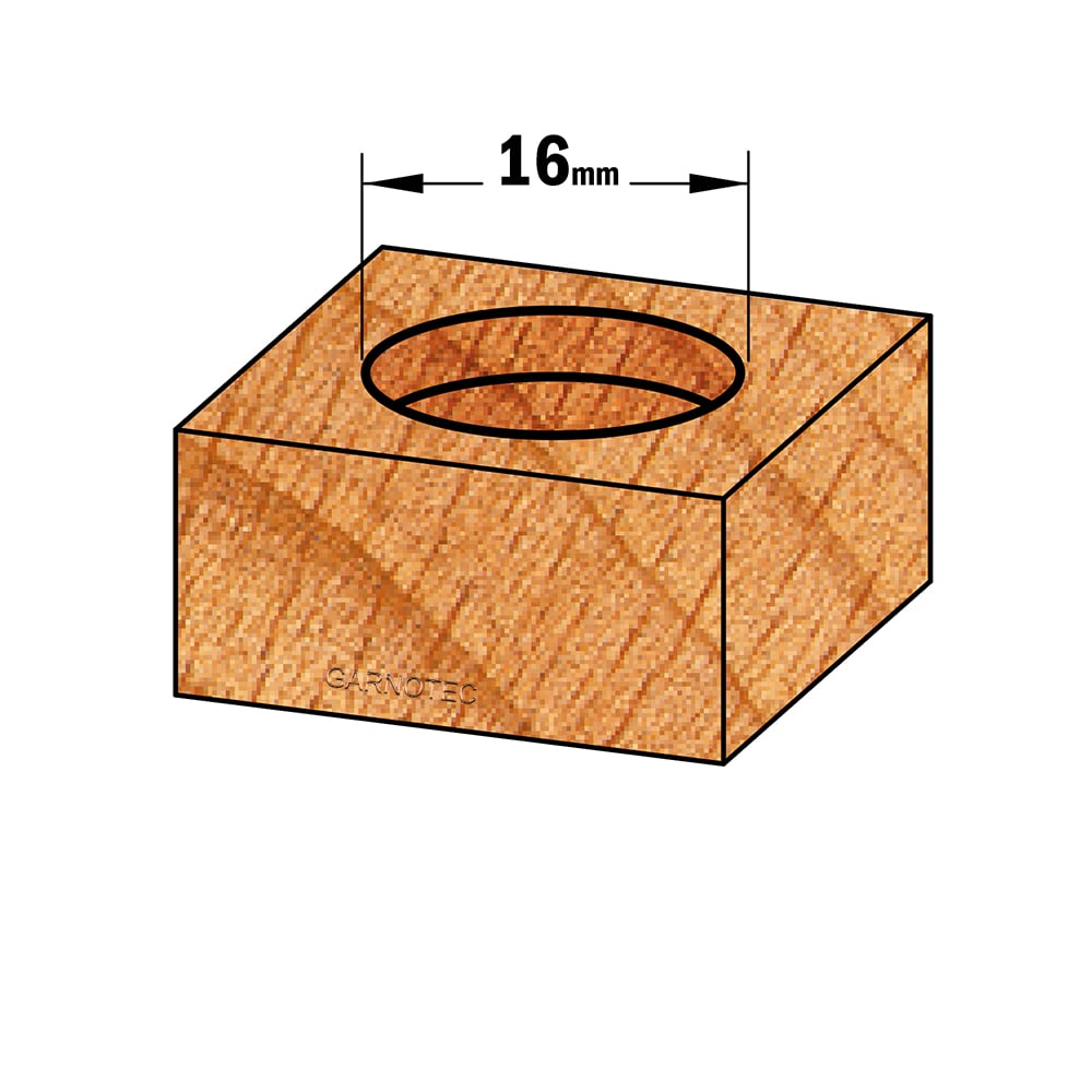 Cilinderkopboor D=16 met lange cilindrische schacht, rechts