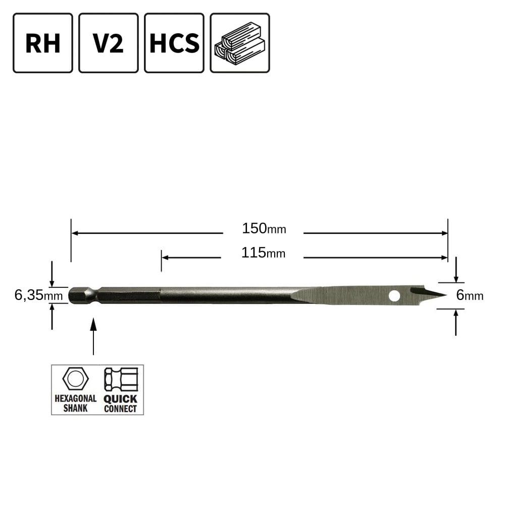 Speedboor,  D=6mm - GRN