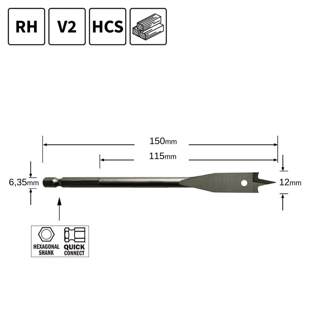 Speedboor,  D=12mm - GRN